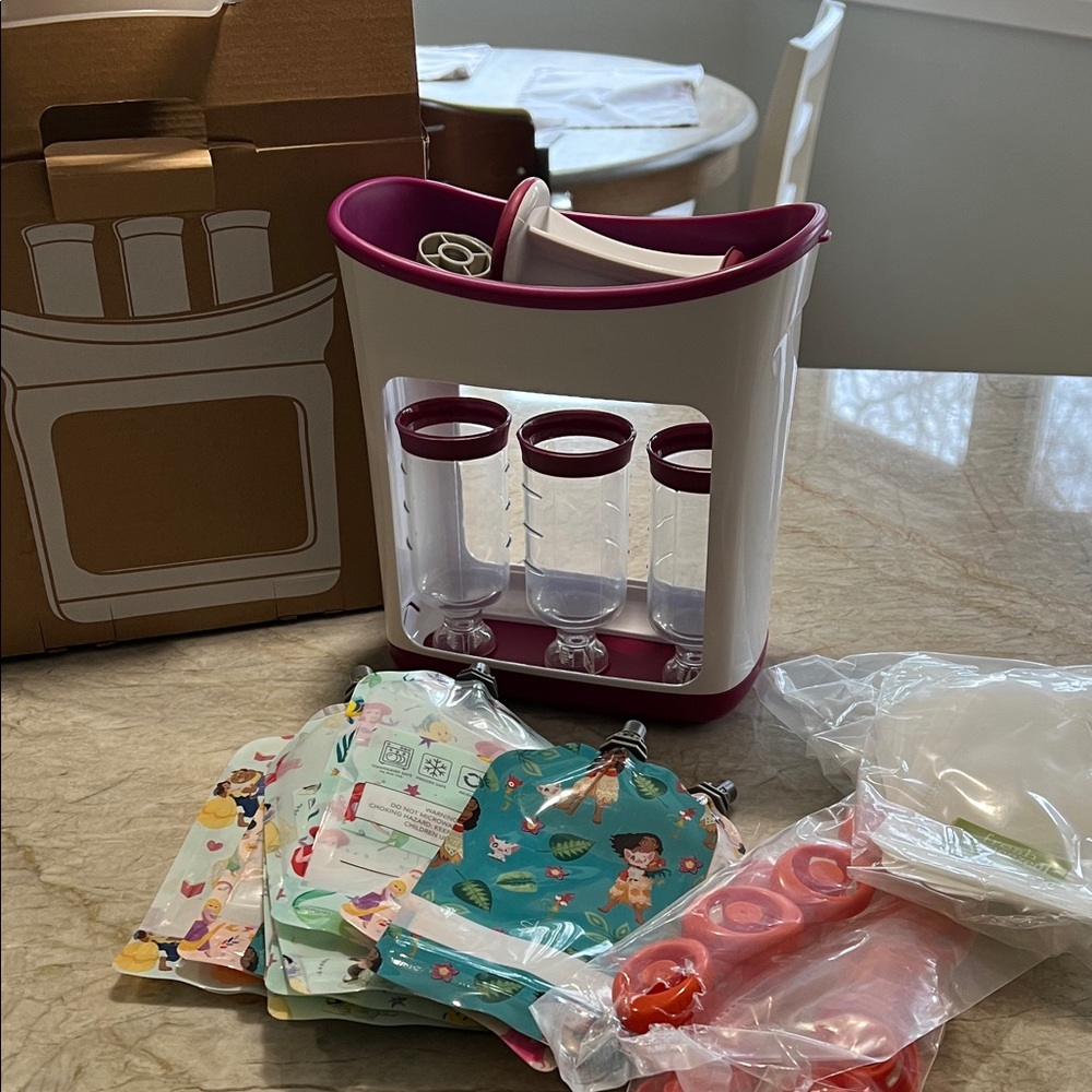 White and Purple Baby Food Maker